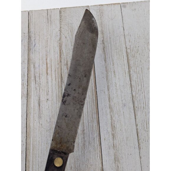 Vintage Cadillac Carbon Steel Butcher Knife 6-3/4" Blade 11-1/2" Long - Picture 6 of 15